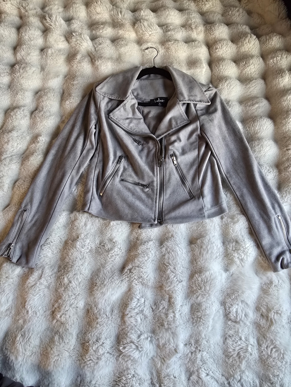 Lulu's Suede Zip Up Jacket